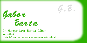 gabor barta business card