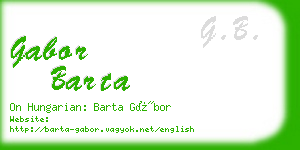 gabor barta business card
